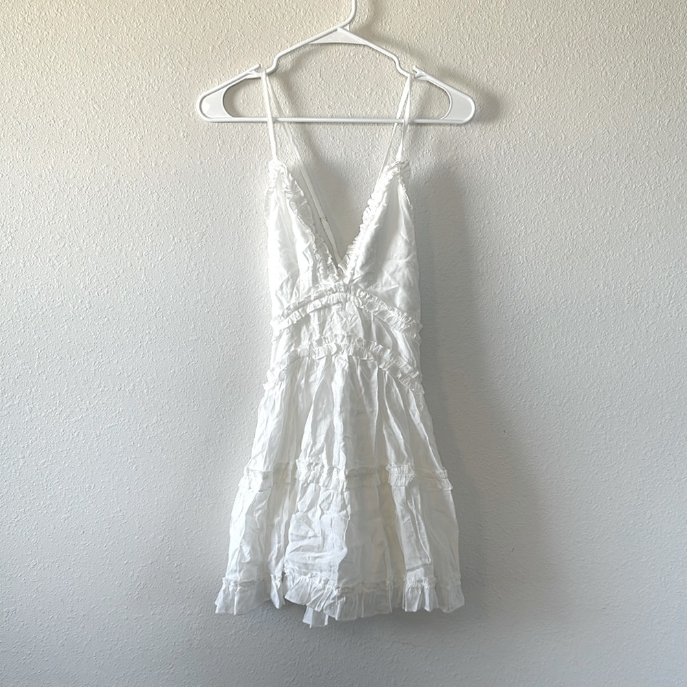 NWT White Ruffle dress size small